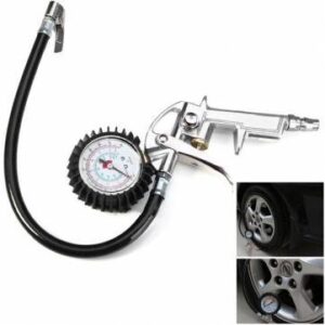 Car Motorcycle Truck Dial Tire Tyre Air Pressure Gauge Tester Tool And Air Inflating