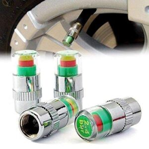 STARVIN Premium Car Tyre Pressure Monitor Valve Gauge Sensor Indicator 3 Color Eye Air Alert for All Cars Set of 4 || WR44